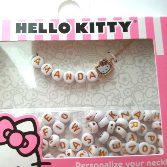 Hello Kitty Personalize Name Words Letter Beads Necklace NIB - Picture 4 of 11
